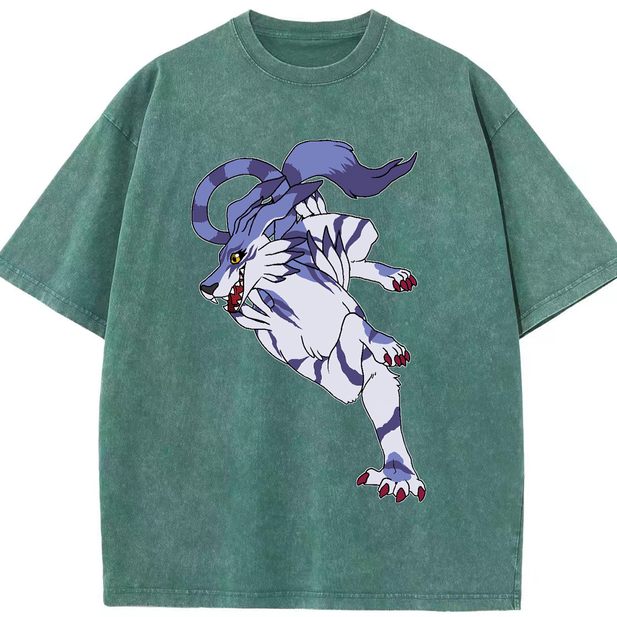 （画像用） Digimon デジタルモンスター/デジモン 綿100% ヴィンテージ風 半袖Tシャツ（フロントプリント）
